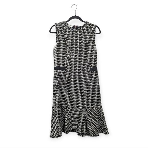 Akris Punto Dresses & Skirts - NWT Akris Punto Black & Cream Lurex Tweed Sleeveless Dress Size 8